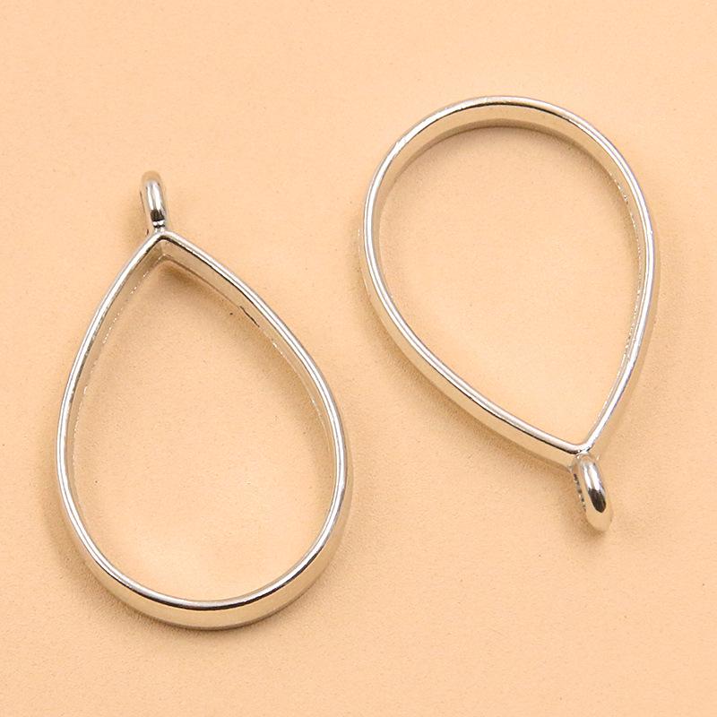 White K Alloy DIY Jewelry: Moon, Round & Heart Hollow Pendants (17 Styles)