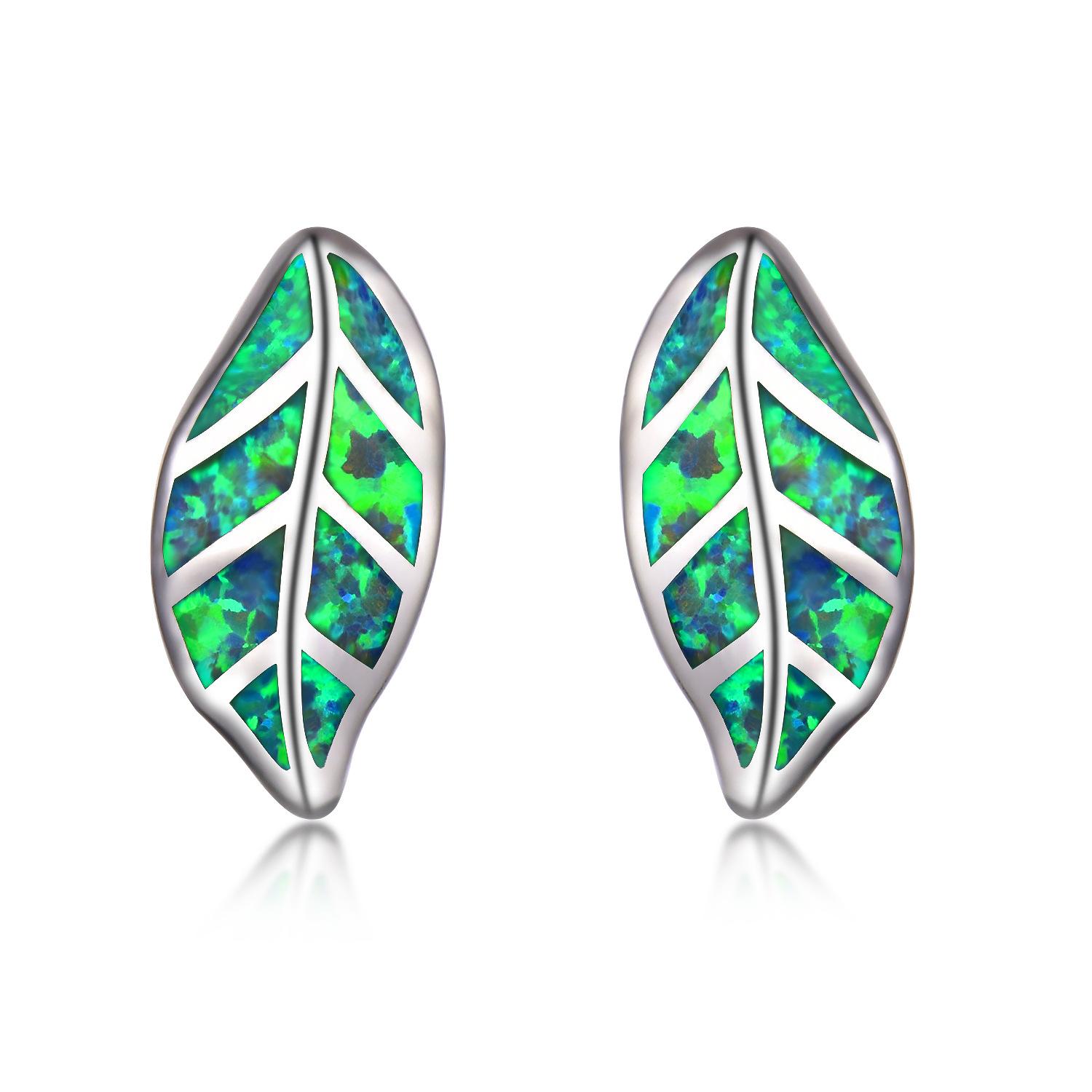 

Европейские и американские украшения Белые серьги с большими листьями Изысканные простые серьги