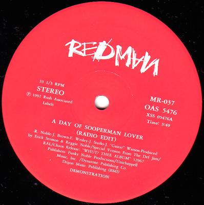12inch Record REDMAN - A Day Of Sooperman Lover OAS5476 LEXINGTON Japan Rap & Hip-Hop/R&B Used