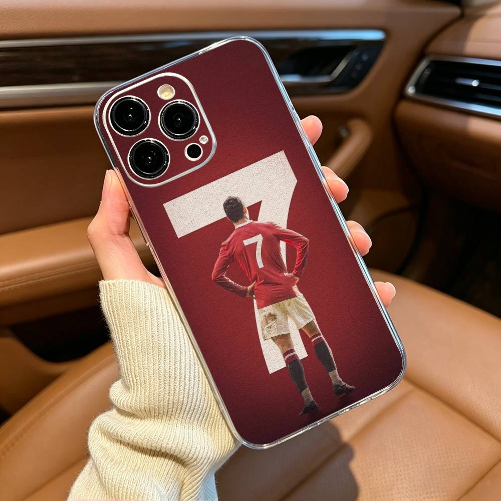 C-R-7 R-Ronaldo Phone Case For iPhone17,16,15,14,13,12,11 ,Pro Max,16/15/14 Plus Transparent Cover