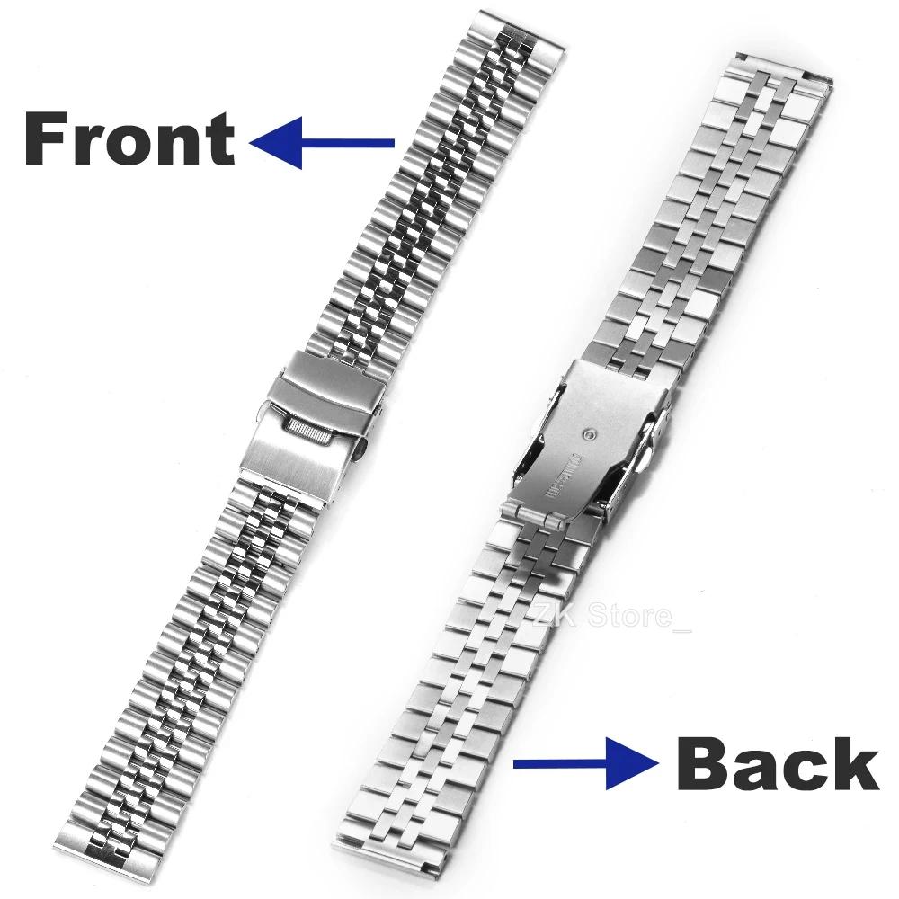 Brățară Solidă din Oțel Inoxidabil pentru Seiko SKX pentru Brățară Jubilee Capăt Curbat Accesorii Ceas Bărbați 18mm 19mm 20mm 21mm 22mm 24mm