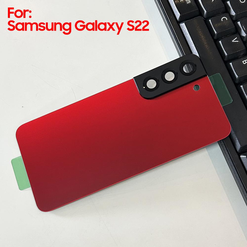 Back Cover Cases Battery Cover Housing For Samsung Galaxy S22 5G SM-S901B S22+ 5G S22 Plus SM-S906B Back Rear Glass Case