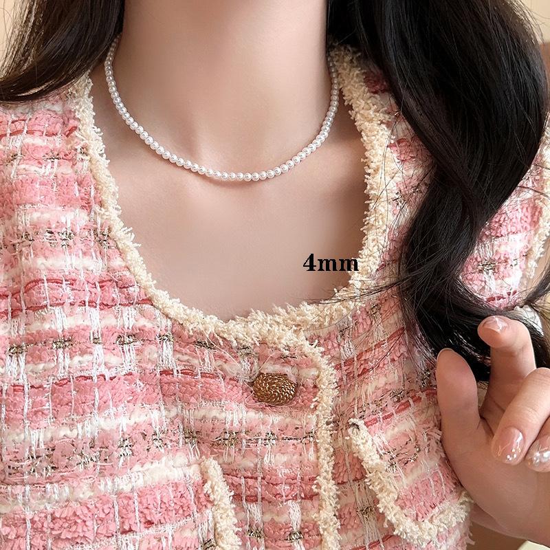 Pearl necklace women's niche light luxury design high-end fashion temperament collarbone chain neck chain sweater chain bead chain