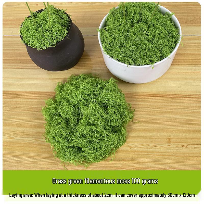Artificial Moss Silk Grass Lawn for Landscaping and Decoration