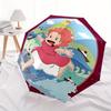 Spirited Away Automatic Folding Umbrella with Sturdy Iron Frame, Portable Compact Travel Umbrella All-Season Use Parties 0807059