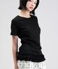 WHEN YOU MOVE Asymmetrical Shirred Frill Lace T-Shirt (3 Colors)