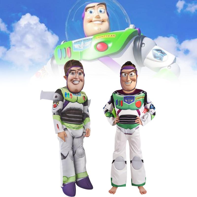 Adorable Kids Buzz Lightyear Cosplay Costume Soft Cotton Outfit For Halloween Parties