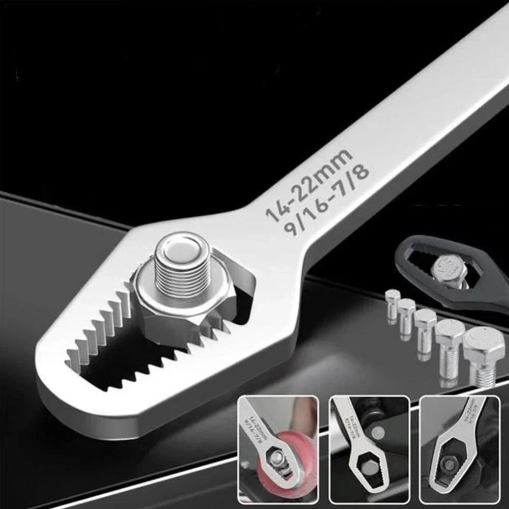 Industrial-grade Multi-functional Box Wrench, Multi-purpose Double-head Self-tightening Wrench, 3-17mm Adjustable Wrench