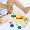 Colorful Wooden Stacking Toy Teasers for Kids  Infant Mind Development & Color Recognition Educational Playtime Activity