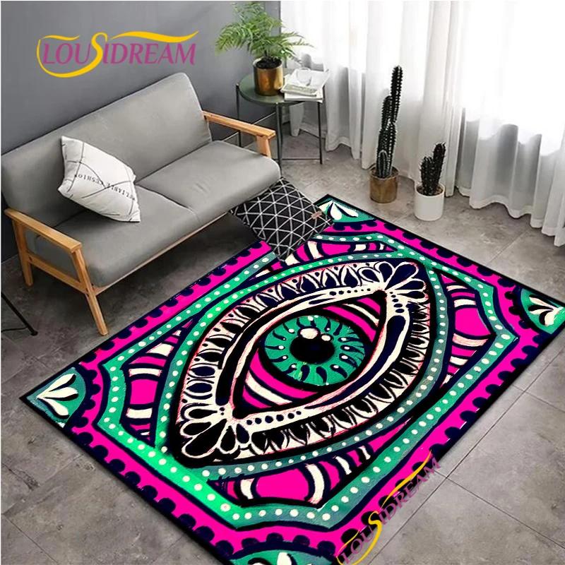 Evil Eye Pattern Nordic Style Area Rug Living Room Bedroom Decorat Yoga Carpet Door Un-slip Floor Mat Photography Props Alfombra