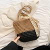 Holiday Style Straw Woven Bag Women's Summer New Large-capacity Woven Messenger Bag Portable Vegetable Basket Beach Bag