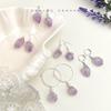 Amethyst Stone Designed Handcrafted Jewelry for Women, Elegant and Refined Lavender Purple Earrings and Earrings.