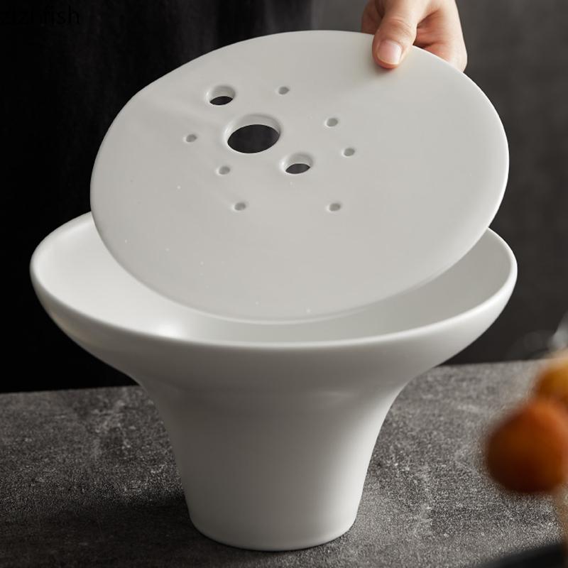 Ceramics Sashimi Sushi Plate Dinner Dish Tableware Cooking Plate Dry Ice Tray Household Restaurant Fruit Pastries Dessert Trays