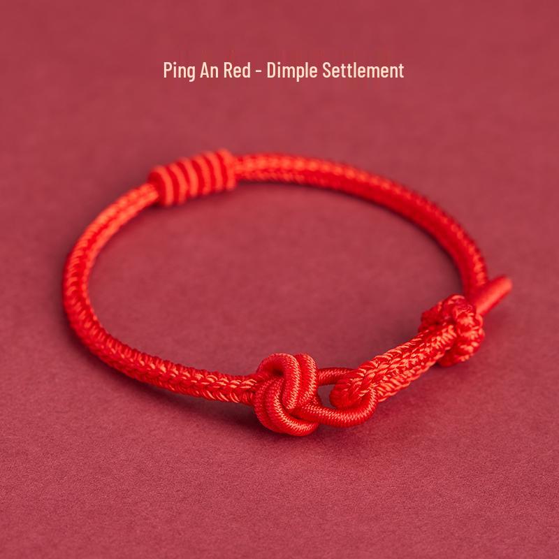 2025 Benmingnian Red String Couple Bracelet - Handmade Woven Talisman for Men & Women