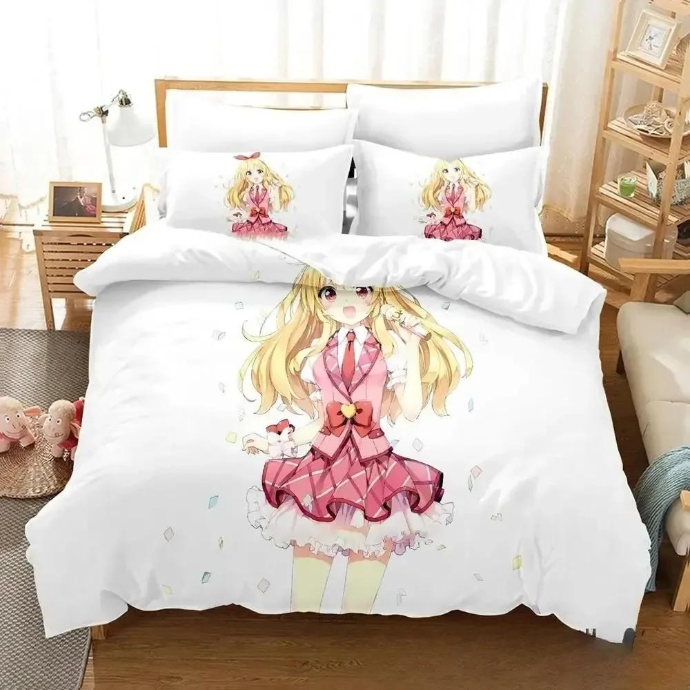 3D Print Anime Aikatsu Bedding Set Printed Bed Set With Pillowcase Bed Duvet Cover Soft Single Double Queen Super King Size