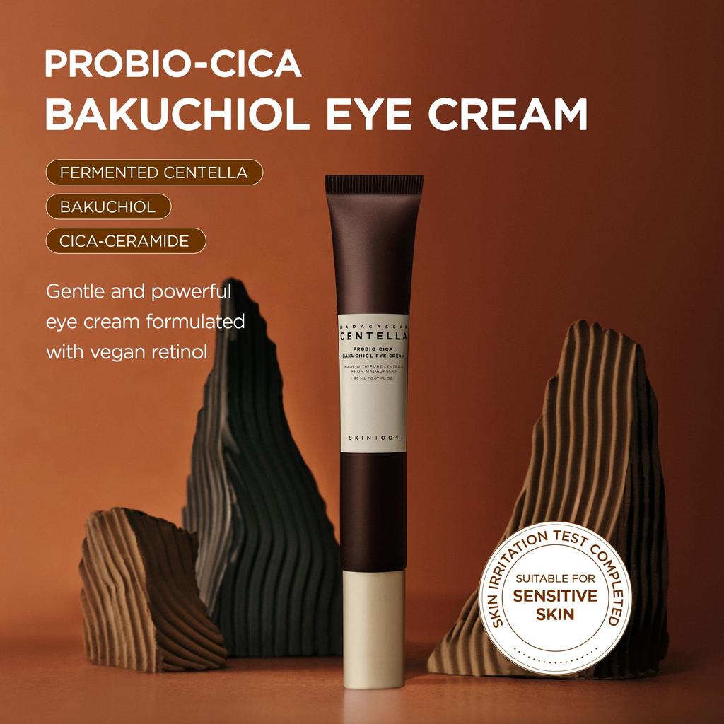SKIN1004 Madagascar Centella Probio-Cica Bakuchiol Eye Cream, 20ml | Eye Care, Soothing, Moisturizing, Barrier Care [Official/Authentic]
