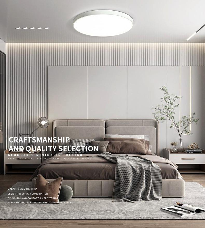 Smart LED Ceiling Lamp for Eye Protection, Bedroom & Living Room, Minimalist Macaron Design