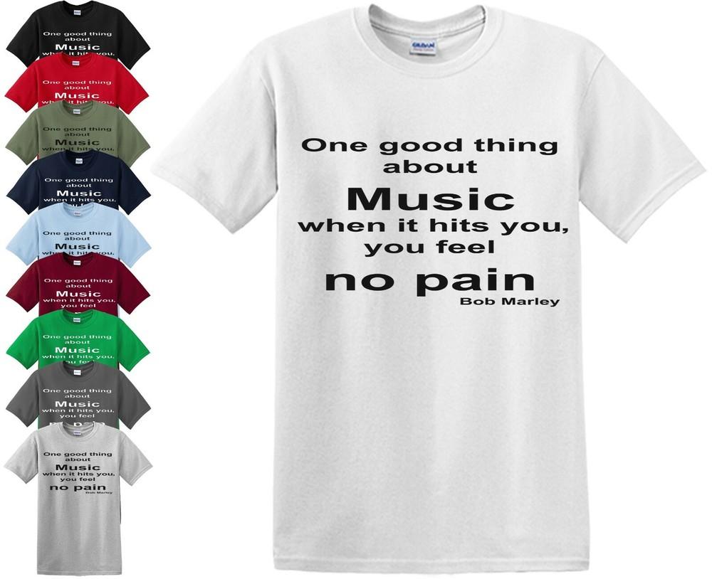 

ONE GOOD THING ABOUT MUSIC T-shirt Bob Marley Gift Love Raga Rasta tshirt Top M