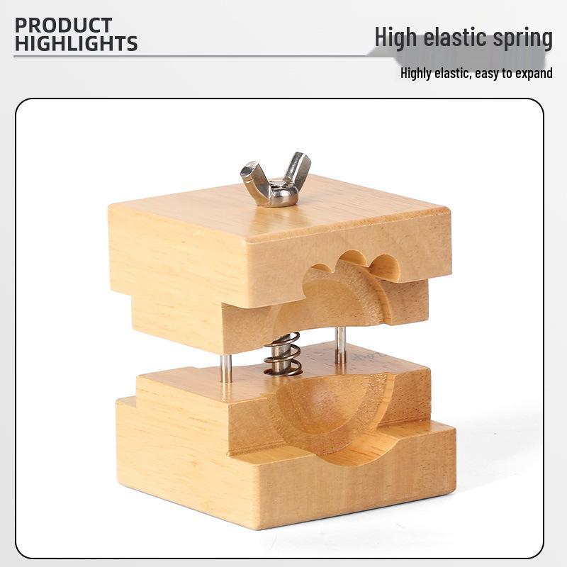 Adjustable Wooden Watch Repair Stand for Back Cover Fixing