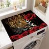 Staubdichte und schnelltrocknende Kühlschrank- und Waschmaschinen-Abdeckmatte mit elegantem Blumenmuster