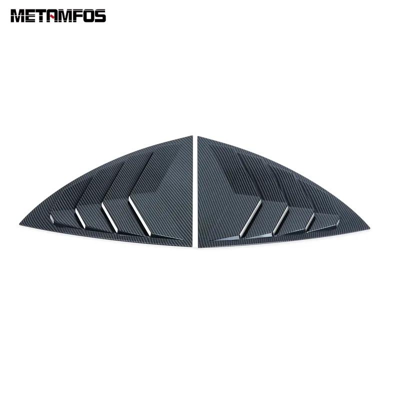 Rear Window Louver Shutter Spoiler For Tesla Model Y - 2024 2025 Carbon Fiber Side Vent Cover Trim Exterior Accessories