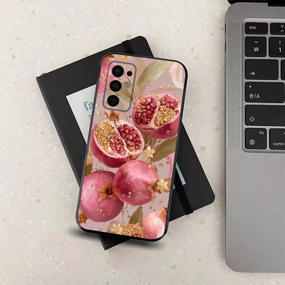 Tasty Fruit Pomegranate For Samsung Galaxy A53,31,52,72,41,Note,J7,8,9,5G,22,73,32,71, Soft Black Silicone Case