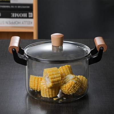 ZISIZ Transparent High Borosilicate Glass Cooking Pot