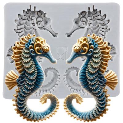 Seahorse Silicone Mold Seahorse Fondant Molds Cake Decorating Tools Cupcake Topper Candy Sugar Craft Gum Paste Polymer Clay