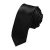Tie Men'S Solid Color Business Stripe Zipper Groom'S Wedding Narrow Hand Bow Tie Free Black Glossy Tie
