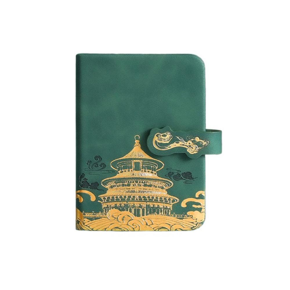 

Блокнот карманный A7 для записей В китайском стиле Руководство для записи встреч Деловые встречи зелёный