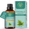 Carno Calm Citronella Essential Oil 30ml - 100% Pure & Natural Steam Distilled Citronella Oil for Diffuser, Home Fragrance, Soap & Candle Making,