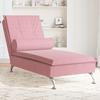 VidaXL Massage Chaise Longue with Pink Velvet Bolster, Long Sofa Chair, Bedroom Chaise Lounge, Chair of 379453