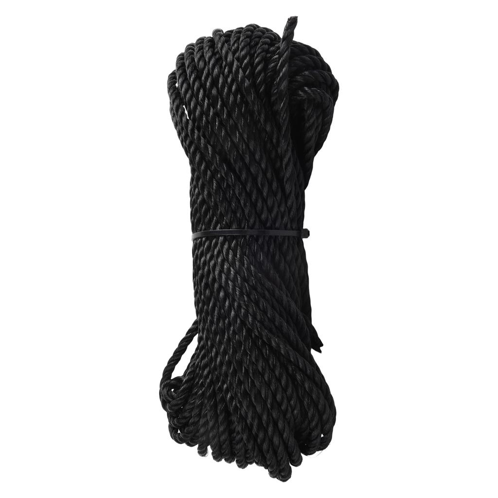 6mm 3-Strand Paracord-Rope Black Rope Coils Nylon Polypropylene Rope Boat Rope For Home Decoration Accessories