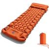 Outdoor Camping Inflatable Mattress, Foot Step On Automatic Inflatable Mattress, Press Rhombus TPU with Pillow Camping Tent Sleeping Mat