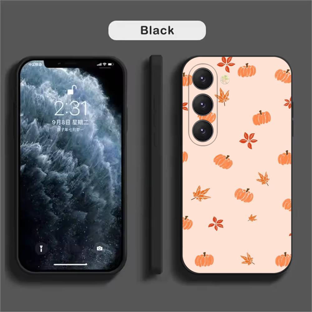 Autumn Leaves Pumpkin  Phone Case For Samsung Galaxy A52 A42 A32 A22 A12 A02S A72 A73 A51 A41 A31 A21S A71 A40 A30S A20S