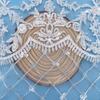 Mesh Embroidery Width 25Cm Plaid Beads Sequins Embroidery Dress Decorative Lace Accessories Sequins Lace
