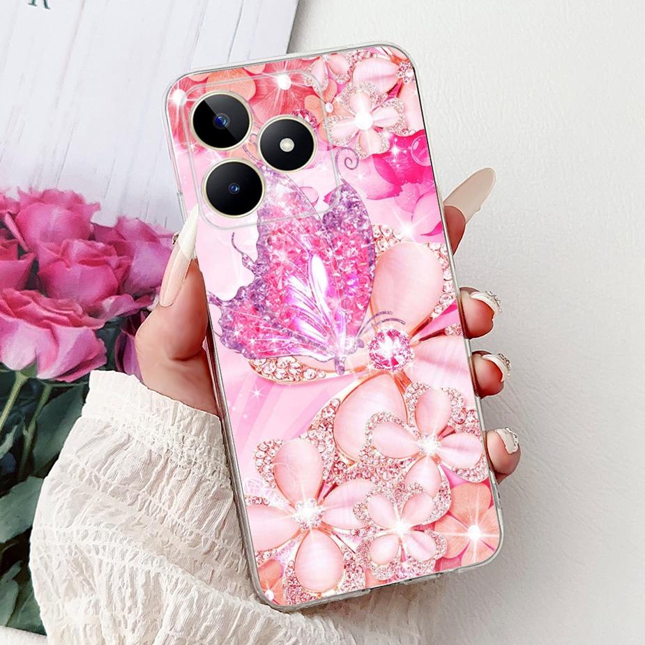 Für Realme Note 50 Hülle RMX3834 Niedliche Katze Bemalte Abdeckung Klare Silikon Weiche TPU Handyhülle Für Realme Note 50 Note50 Fundas Coque