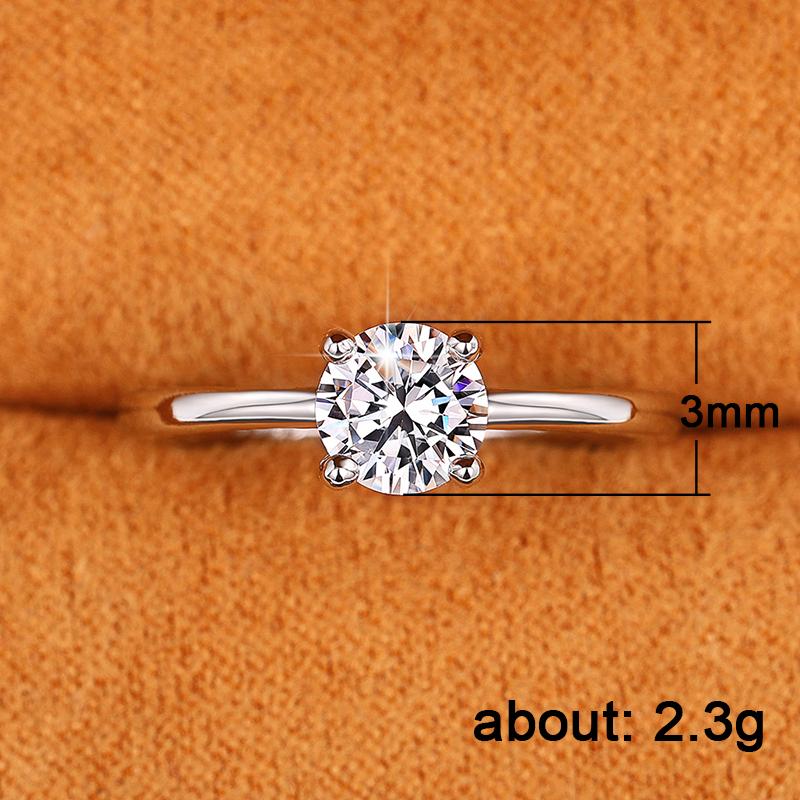 Huitan  Color Women Rings Solitaire Cubic Zirconia Crystal Elegant Wedding Proposal Rings for Lady Trendy Jewelry Bulk