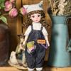 30cm BJD Toddler Princess Doll with Long Hair and Flower Accessory