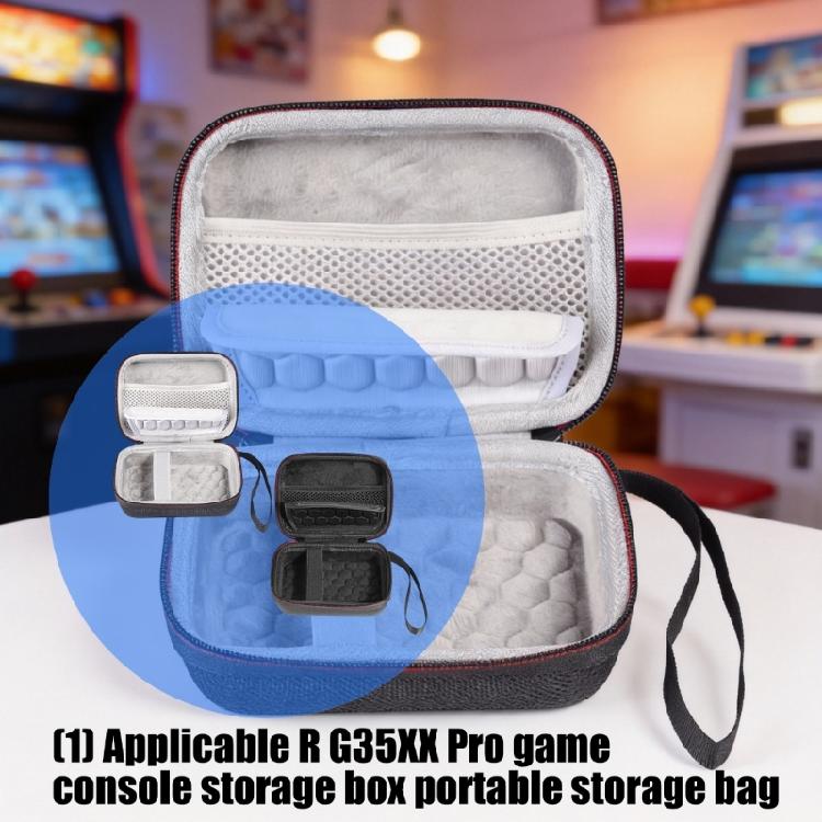 Pouch for RG35XX Handheld Game Console Scratchproof Carrying Case Shockproof Storage Bag Hard Case with Mesh Pocket