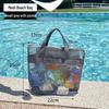 Große Strandtasche aus Mesh mit hoher Kapazität für Spielzeug und Badebekleidung – Multifunktionale Reisehandtasche