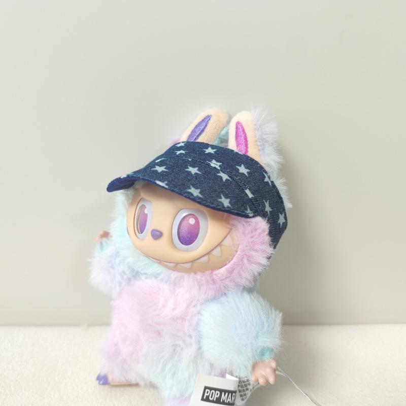 Labubu 17CM Vinyl Pendant Baseball Cap with Macaron Doll Dress-Up Accessories, In Stock