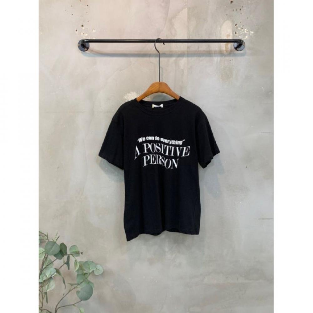 C S In The Room poSiTive leTTerIng Round neCk ShorT Sleeve T ShirT 4Color