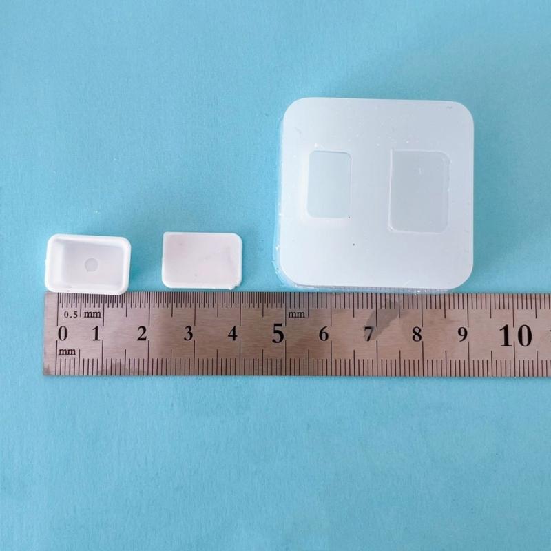 Miniatur Lebensmittel Silikonform Mini Dessert Tablett Platte UV Harzformen Puppenhaus Zubehör Küche Backwerkzeug Handwerk