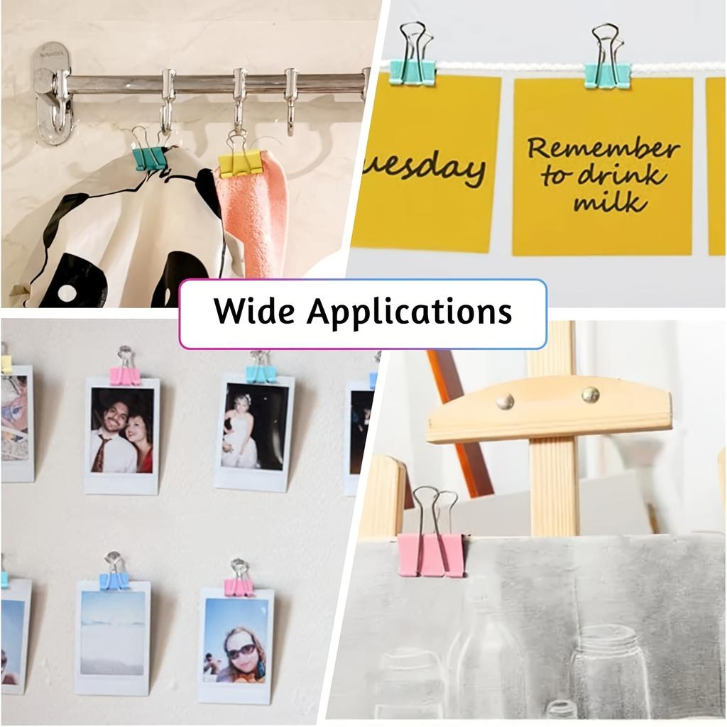 120pcs Binder Clips 0.75 Inch/2Cm, 120 Pack-Color Choices, Durable Hold for Papers & Home/Office Arrangement