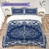 Compass Pattern Bedding uilt Set uilt Cover Pillowcase Home Decoration Birthday Gift (1 * duvet cover + 2 * pillowcase  without core)167