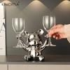 Creative Wine Rack With Bottle Opener Ceramic Cartoon Ornaments Home Ornaments Cute Storage Rack Home Kitchen Bar Decoration