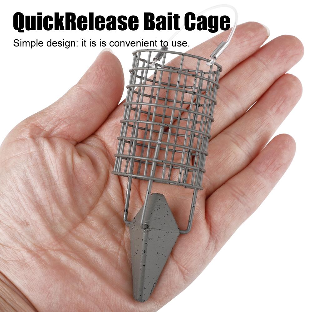 FTK 1 Pc Carp Fishing Feeder 30g/40g/50g/60g/Wire Cage Bait European Carp Fish Hair Platform Feeder Carp Fishing