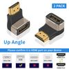 Duttek HDMI Converter 8K HDMI Converter Adapter Male to Female 8K HDMI 90 Degree Adapter High Speed 48Gbps HDMI Adapter Supports 8K Transmission for