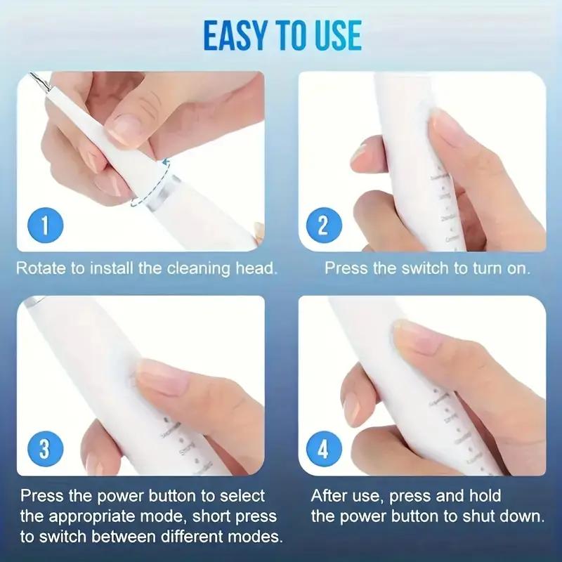 New Home Electric Toothbrush Care Device Remover Deep Cleans Teeth Yellow Tooth Stains Tea Stains Care Electric Teeth Cleaning Tool